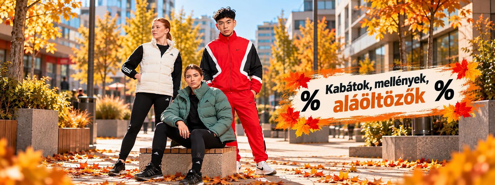 % Kabátok, mellények, aláöltözők %
