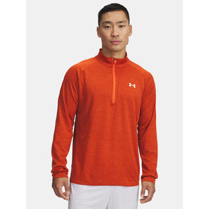 Under Armour Hósszú ujjú póló Férfi póló Under Armour UA Tech Textured 1/2 Zip-ORG