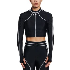Nike F&uuml;rdőruha, &uacute;sz&oacute;dressz, &uacute;sz&oacute;nadr&aacute;g Nike MISSY CROPPED L/S RASHGUARD B (Nike Swim)